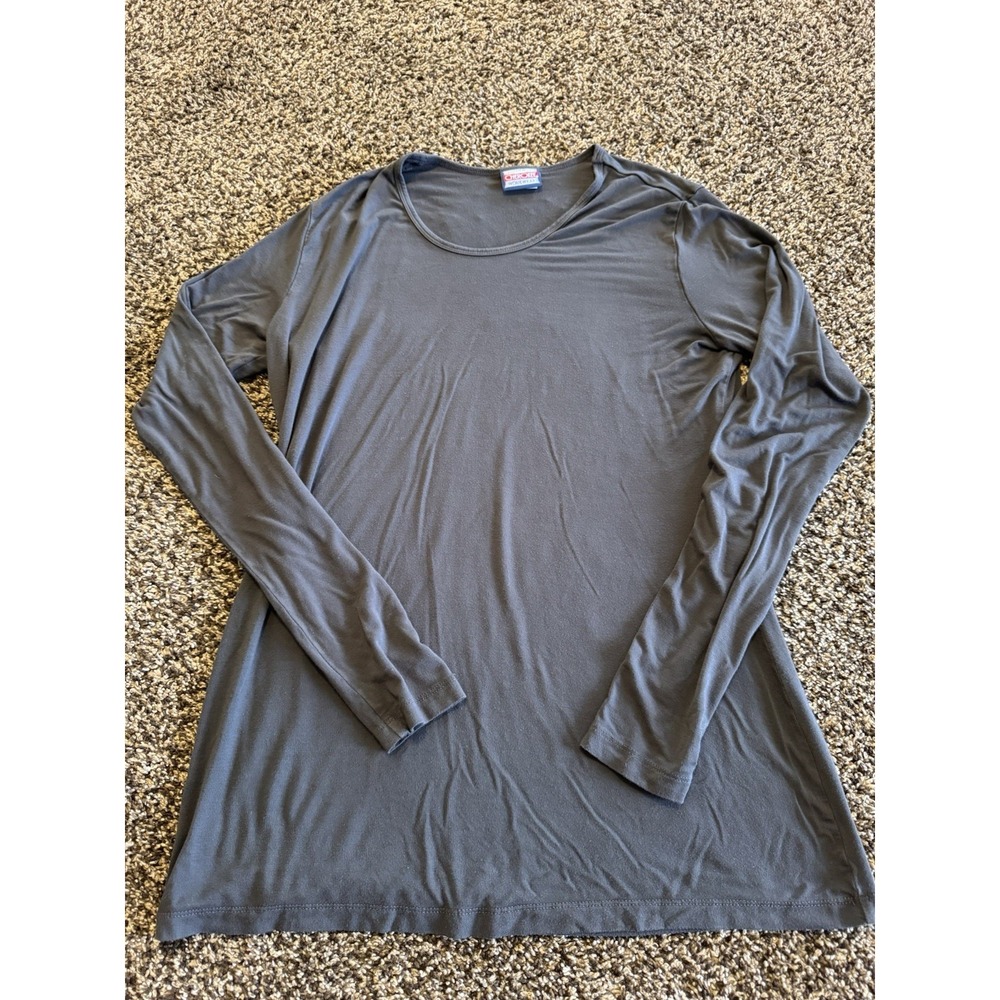 Cherokee Workwear Long Sleeve Shirt Gray Size Medium